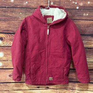 Cozy Burgundy Hooded Kids coat